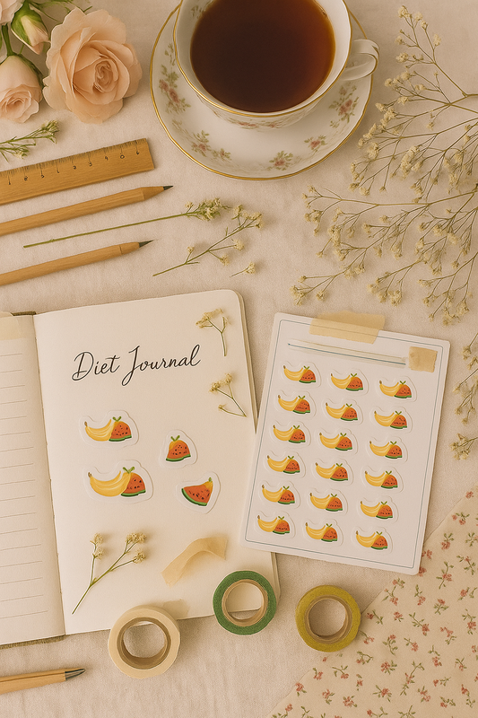 Fruit Stickers for Diet Journal & Planner
