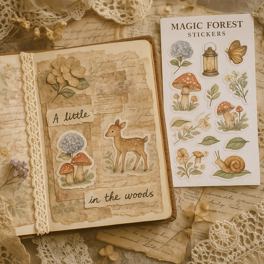 Magic Forest Stickers – Cottagecore & Woodland Journal Set by Dear Diary