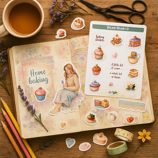 Home Baking Sticker Sheet – Cakes, Quotes & Journaling Girl