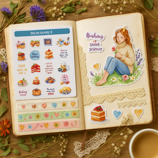 Baking-Themed Stickers for Journal & Planner – Sweet Cozy Aesthetic