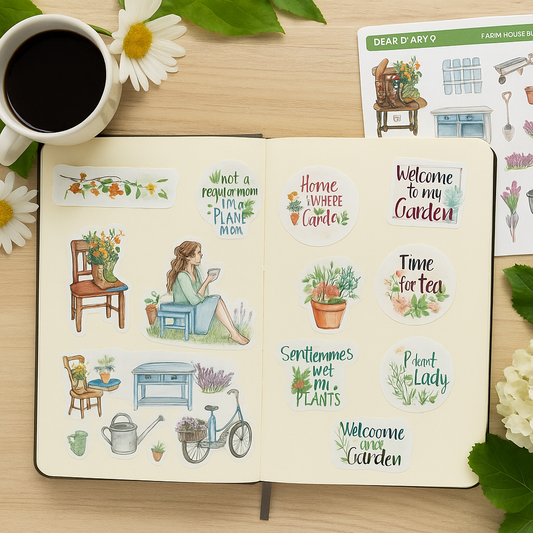 Garden Stickers for Journal & Planner – Plant Lady Aesthetic