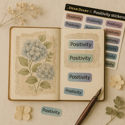 Aesthetic Hydrangea Stickers – Bloom Labels for Daily Spreads