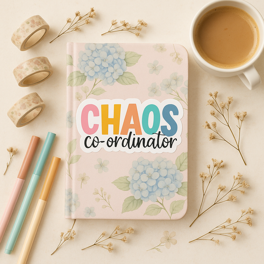 Chaos Coordinator Sticker – Funny Vinyl Sticker for Busy Moms, Teachers & Planners