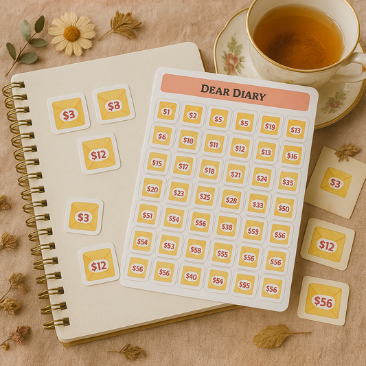 Cash Envelope Challenge Stickers – Budget Tracker Set