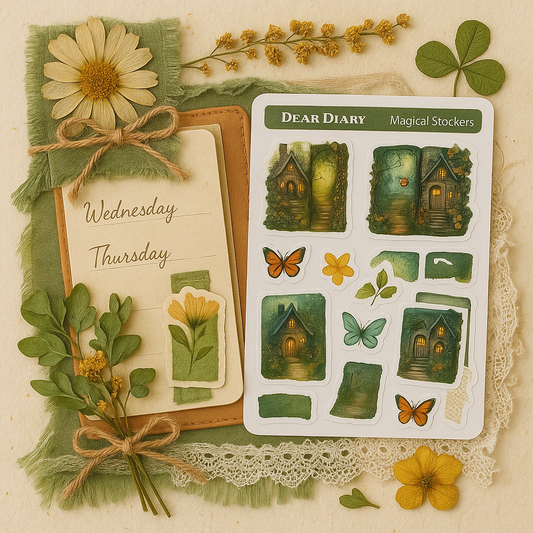 Fairy Cottage Stickers – Planner Décor for Fantasy Lovers