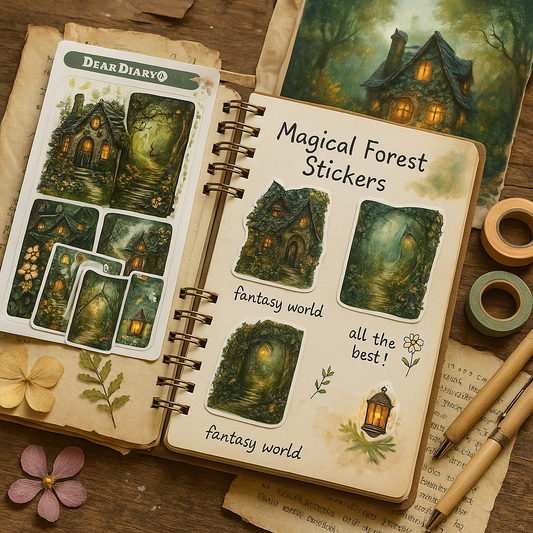 Magical Forest Stickers – Fantasy Planner & Journal Set