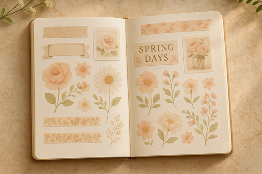 Spring Floral Stickers – Pastel Flower Stickers for Journals, Planners & Scrapbooks