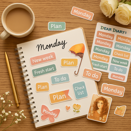 Monday Motivation Sticker Sheet – Pastel Planner Words