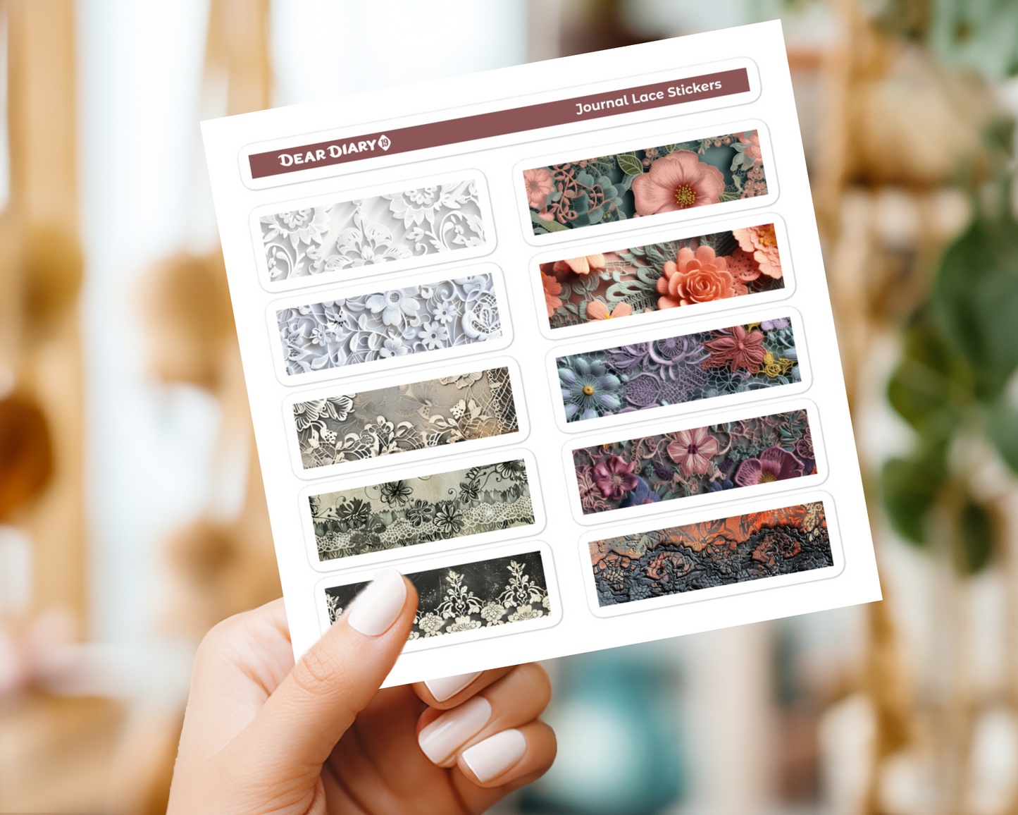 Torn journal stickers sheet TOSM02
