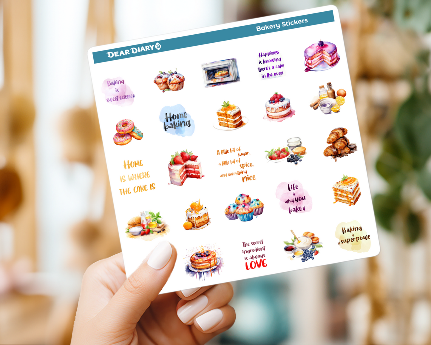 Bakery journal stickers sheet BSPS02