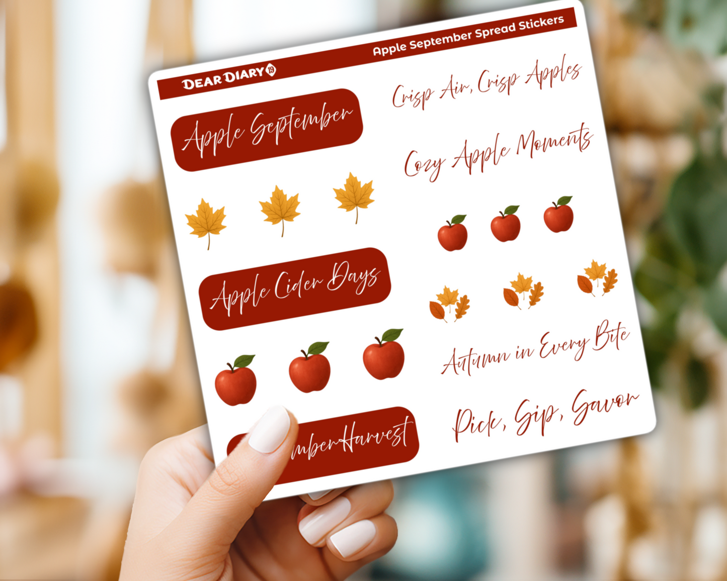 Apple September spread stickers sheets bundle SPB1P03