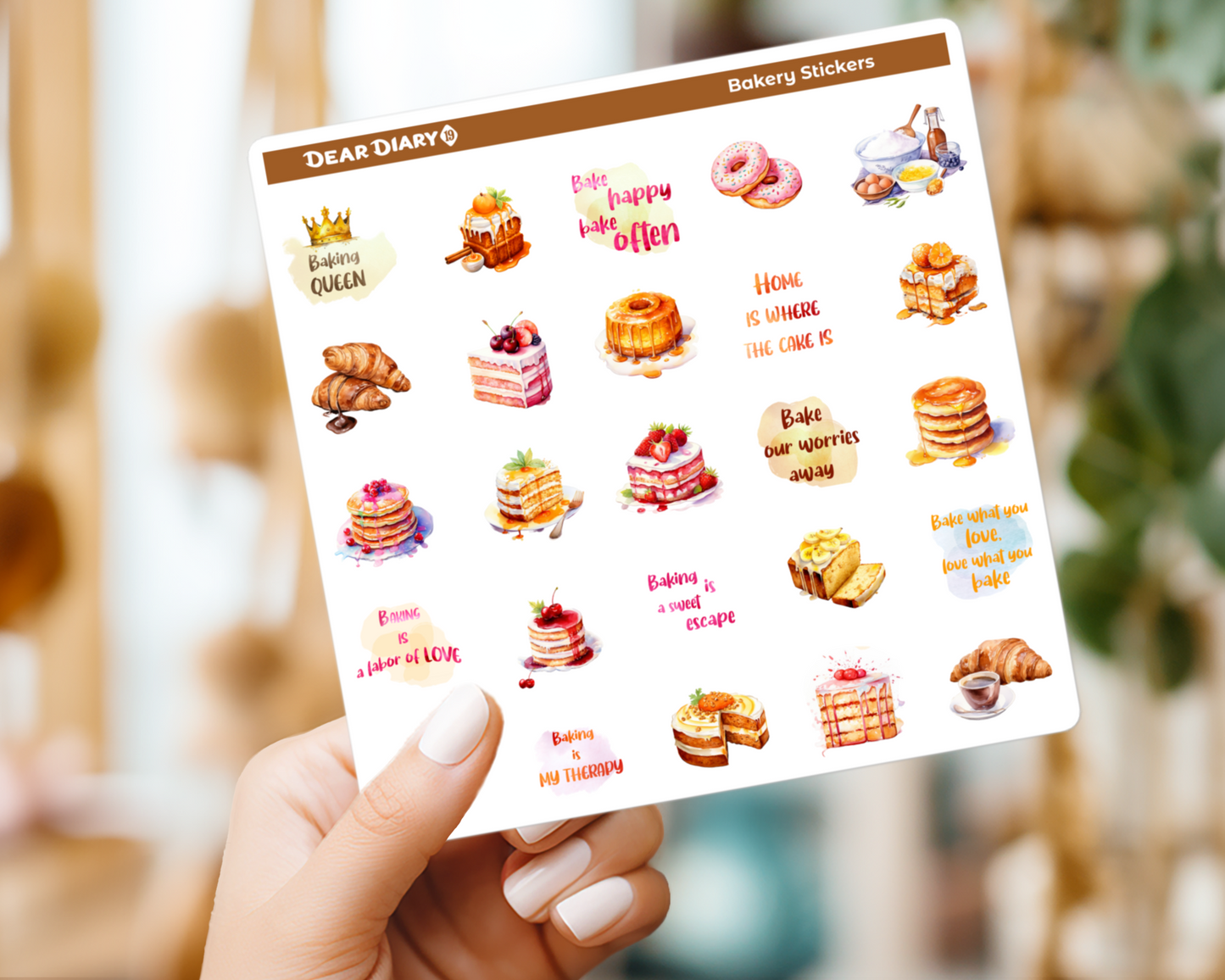 Bakery journal stickers sheet BSPS01