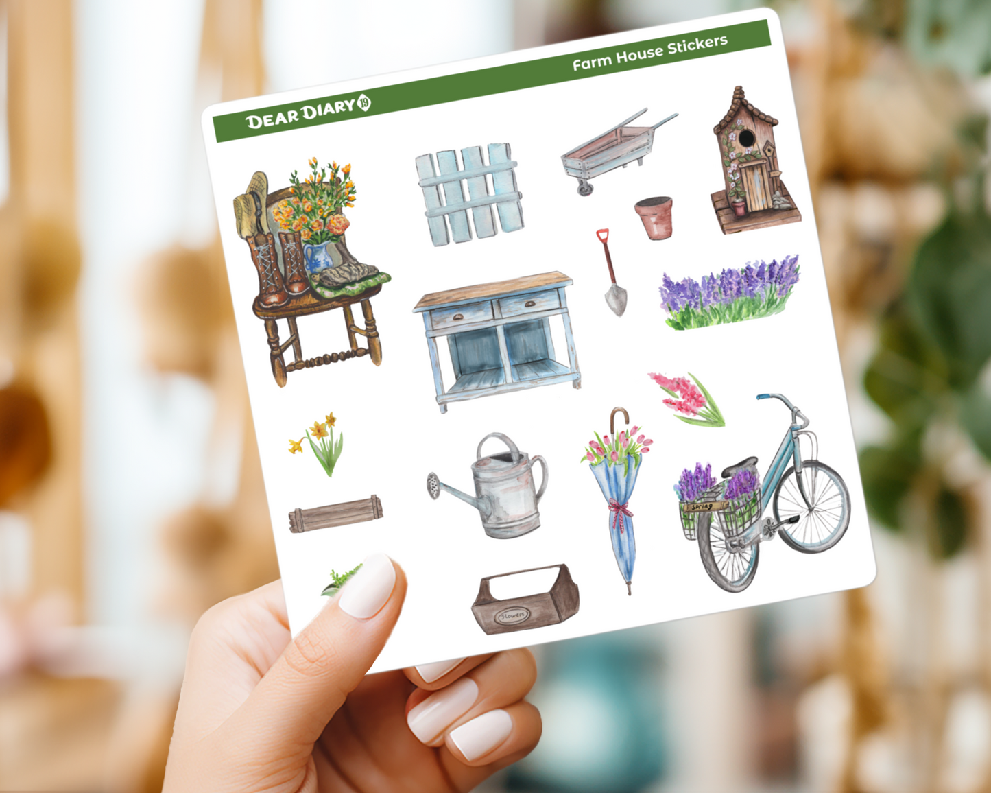 Farm house journal stickers sheet FHPS01
