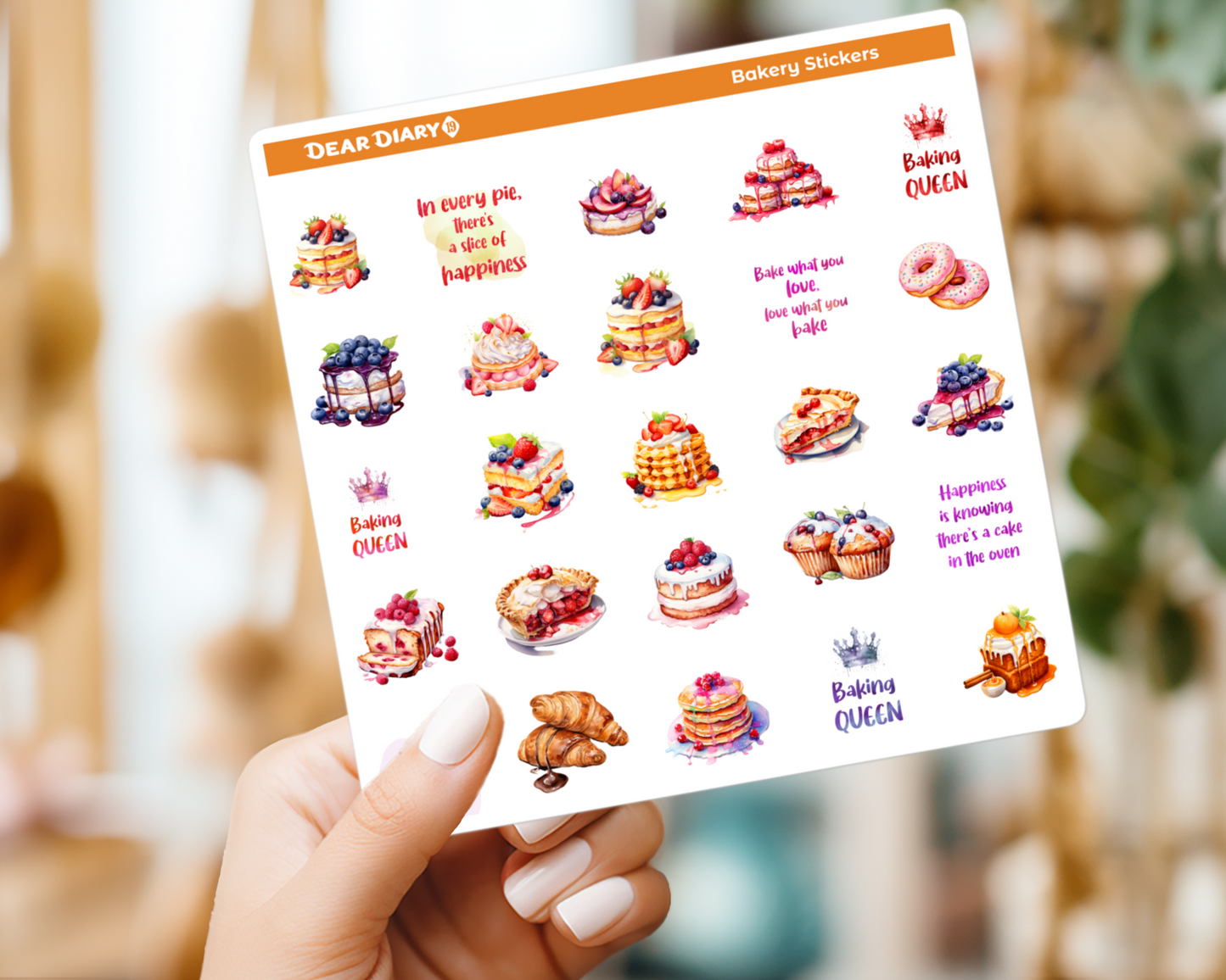 Bakery journal stickers sheet BSPS04