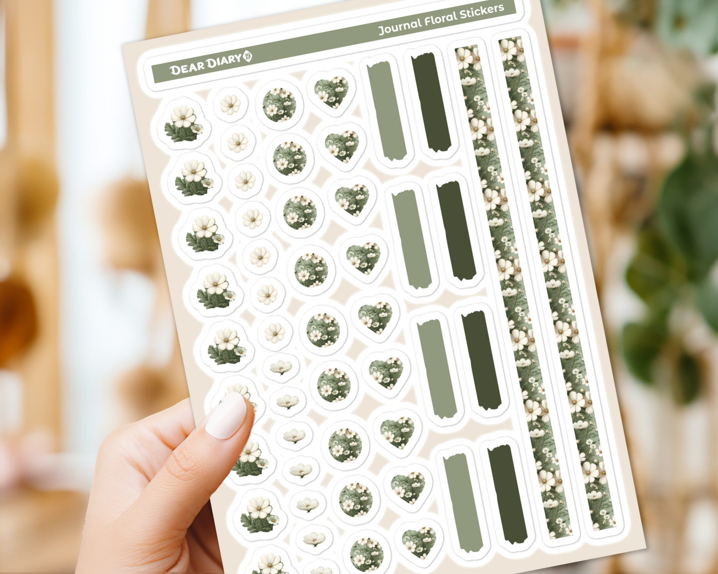 Big floral journal stickers sheet FJSH04