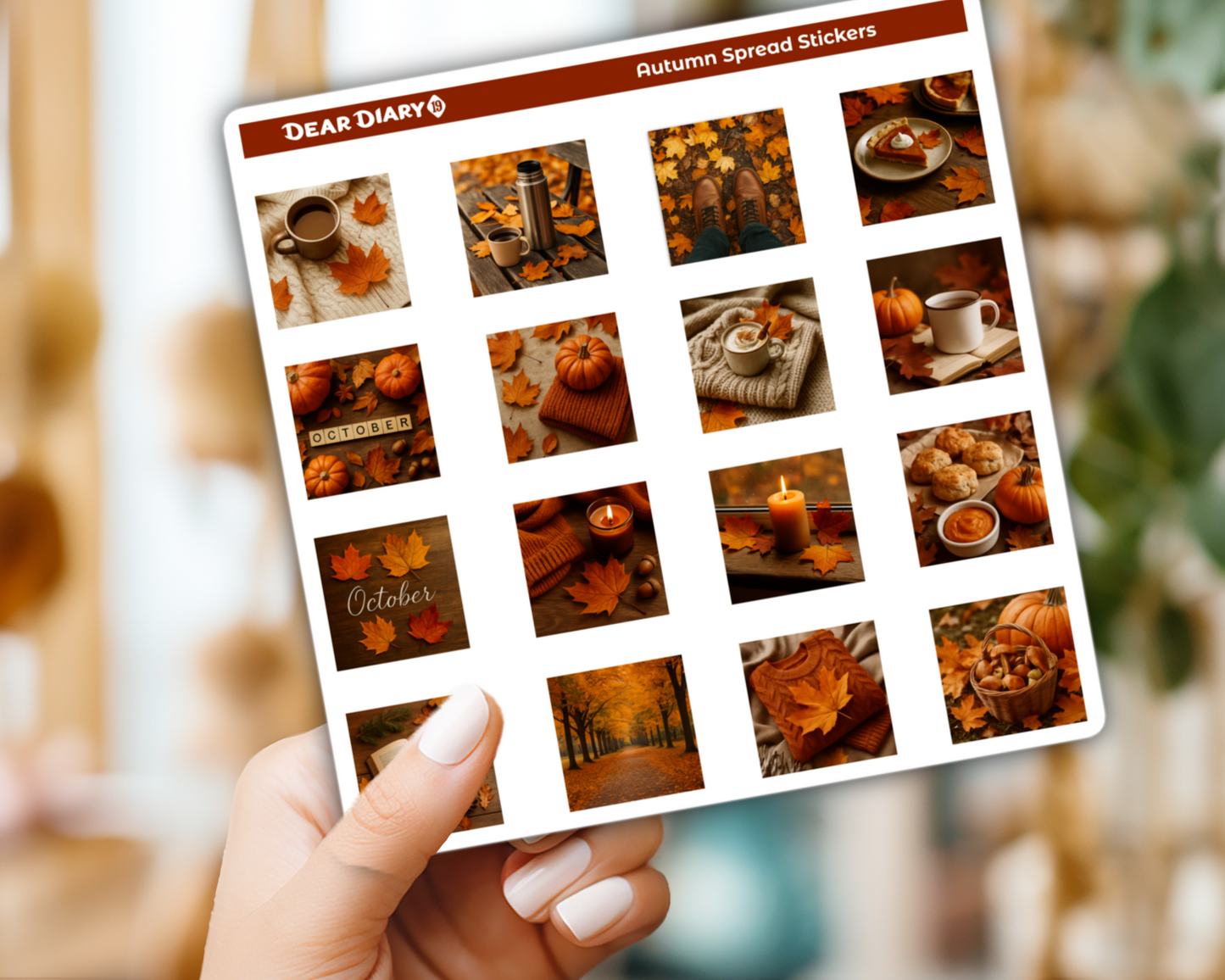 Fall autumn spread stickers sheet FASH01