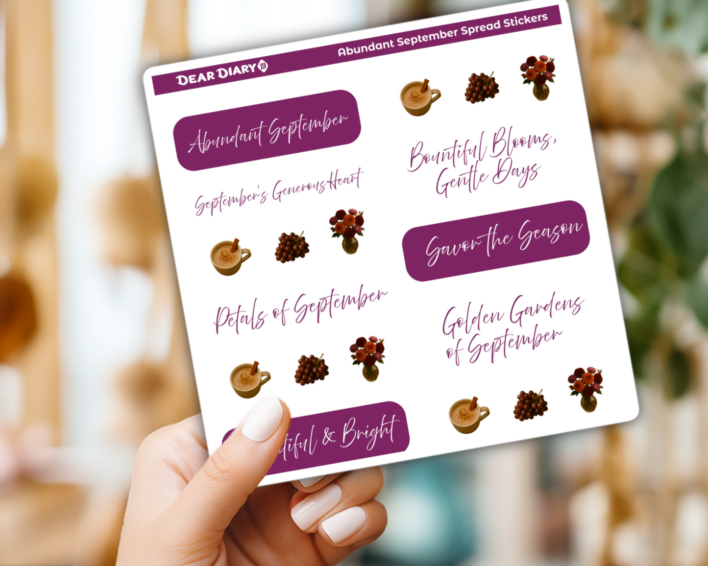 Abundant September spread stickers sheets bundle SPB1P04