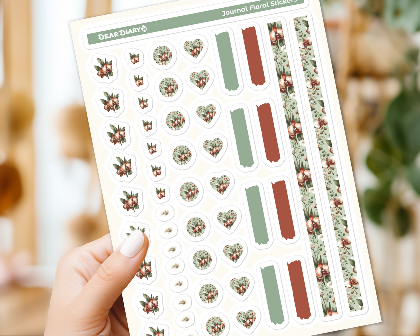 Big floral journal stickers sheet FJSH07