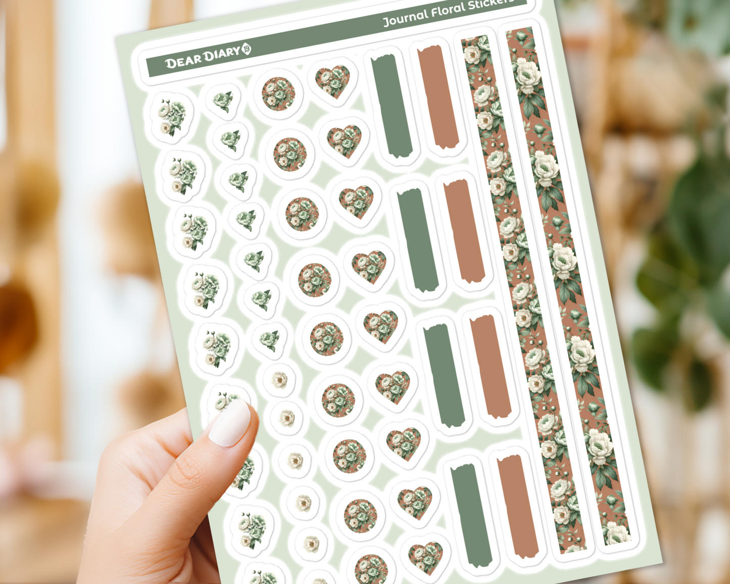 Big floral journal stickers sheet FJSH08