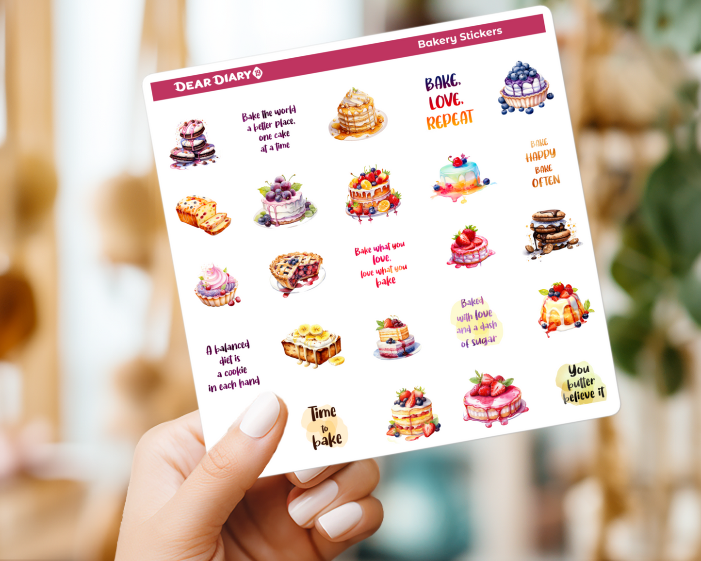 Bakery journal stickers sheet BSPS03