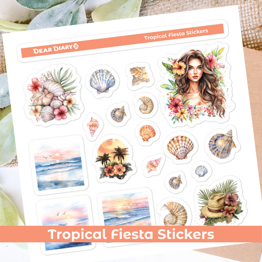 Tropical journal stickers sheet TRSS01