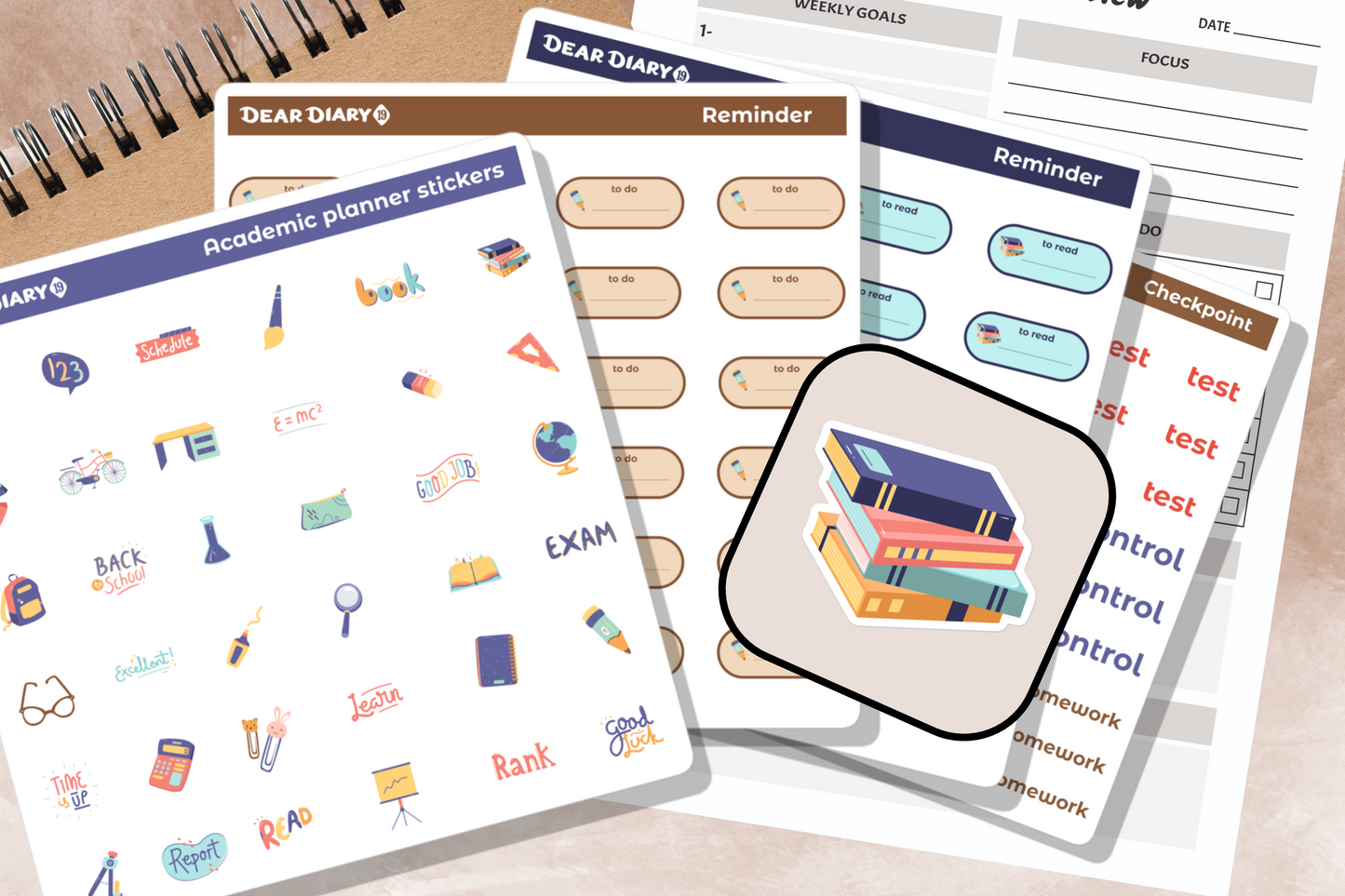 126 Academic planner stickers pack - ACPA01