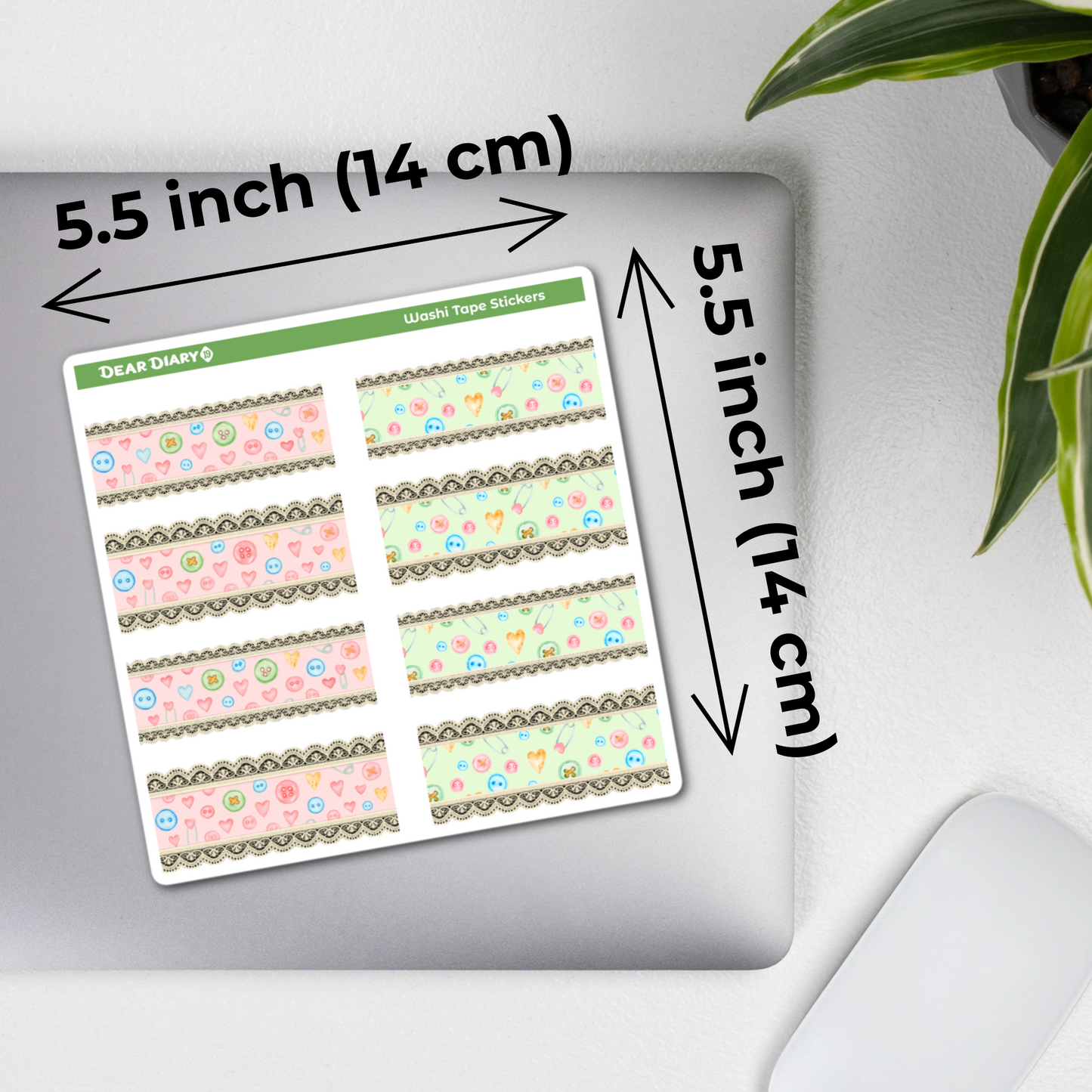 Washi tape journal stickers sheet WCPS04