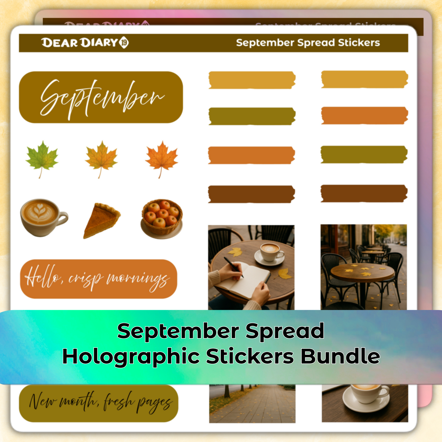 September spread stickers sheets bundle SPB1P01