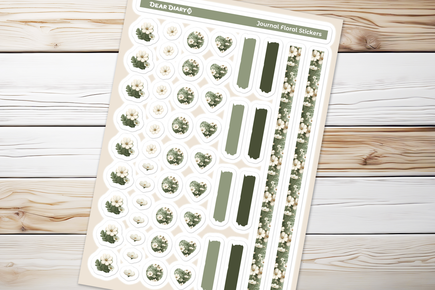Big floral journal stickers sheet FJSH04