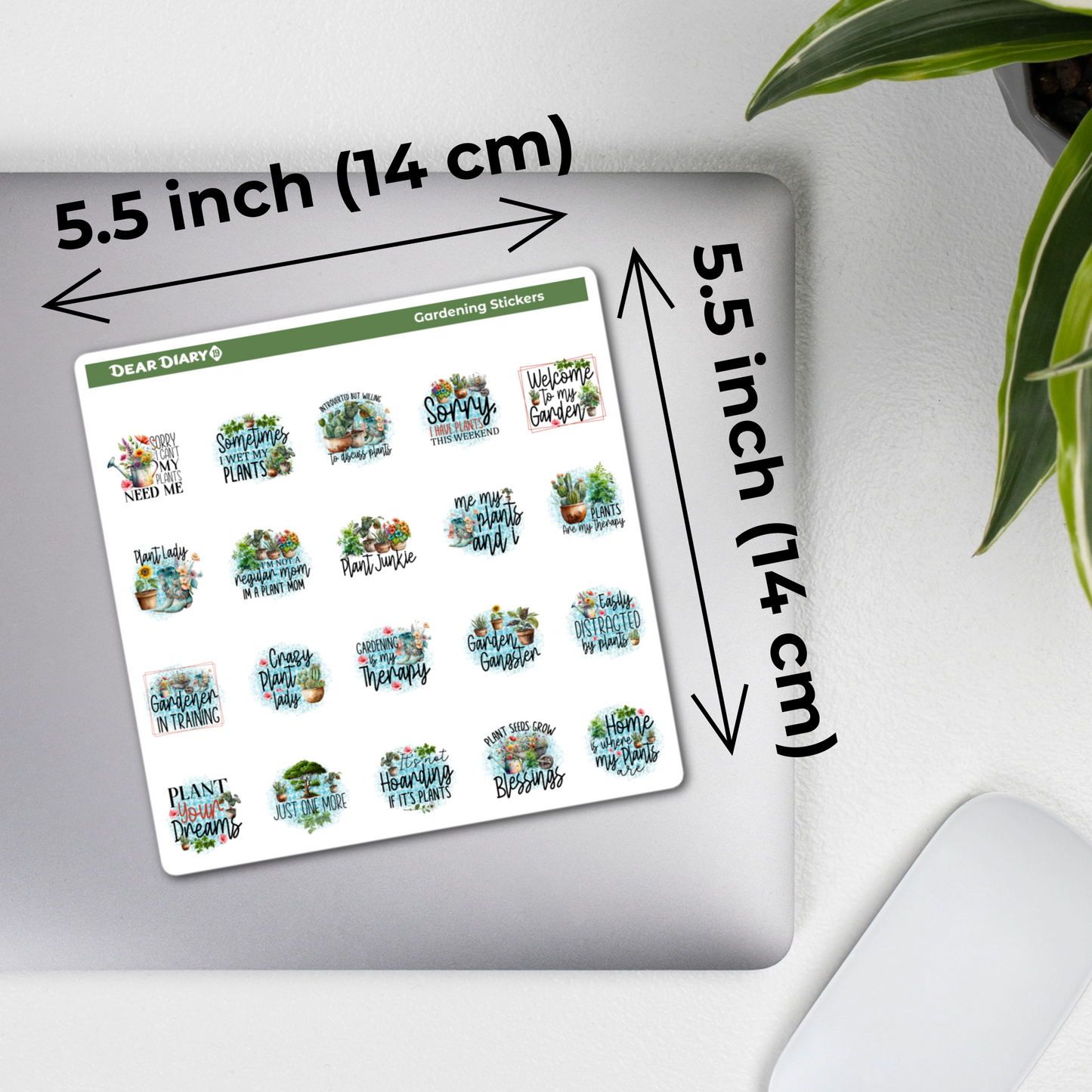 Gardening journal stickers sheet GDPS01