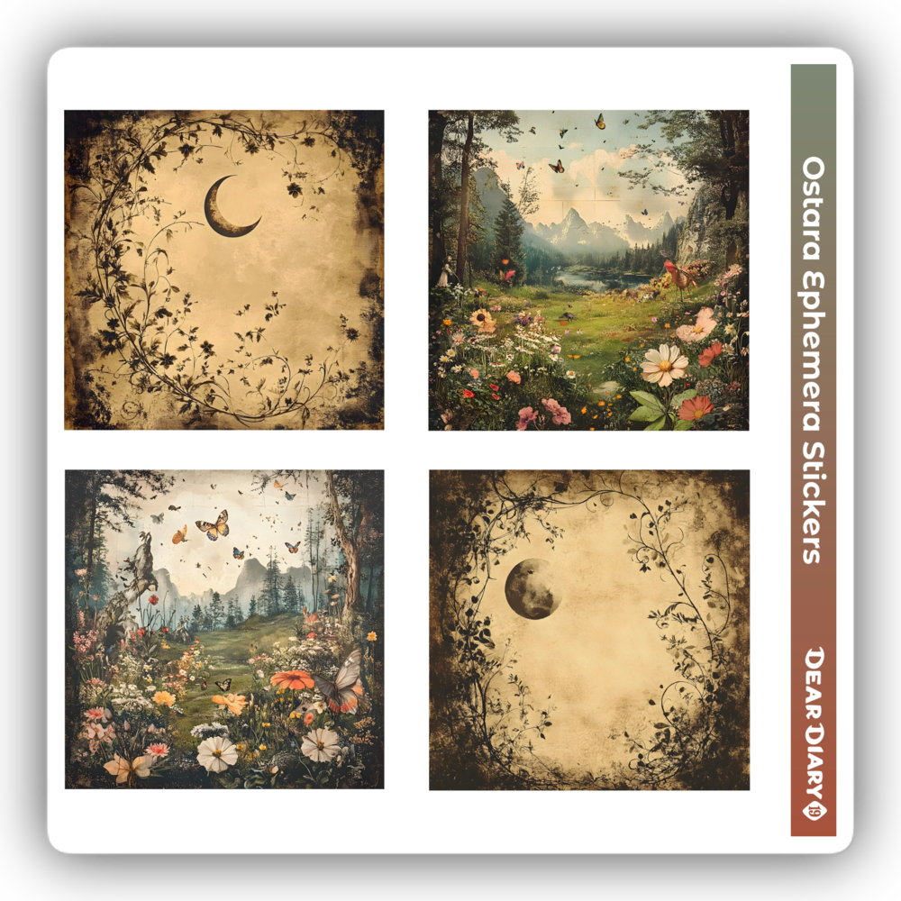 Ostara ephemera sticker sheet OESH06