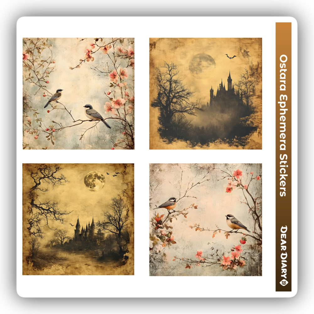 Ostara ephemera sticker sheet OESH08