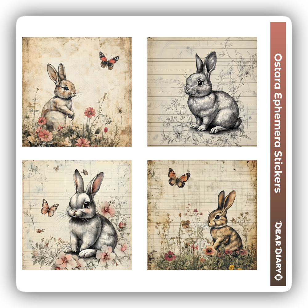 Ostara ephemera sticker sheet OESH09