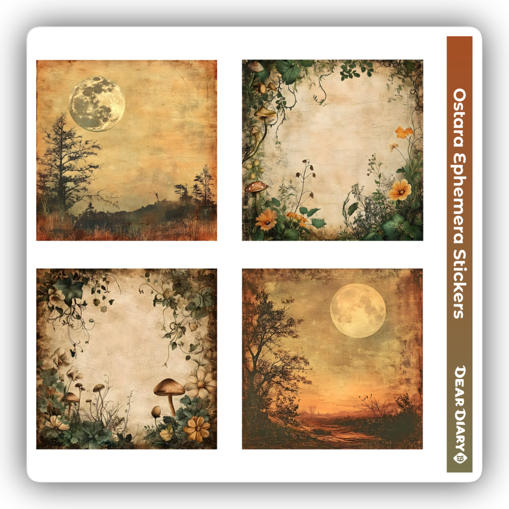 Ostara ephemera sticker sheet OESH03