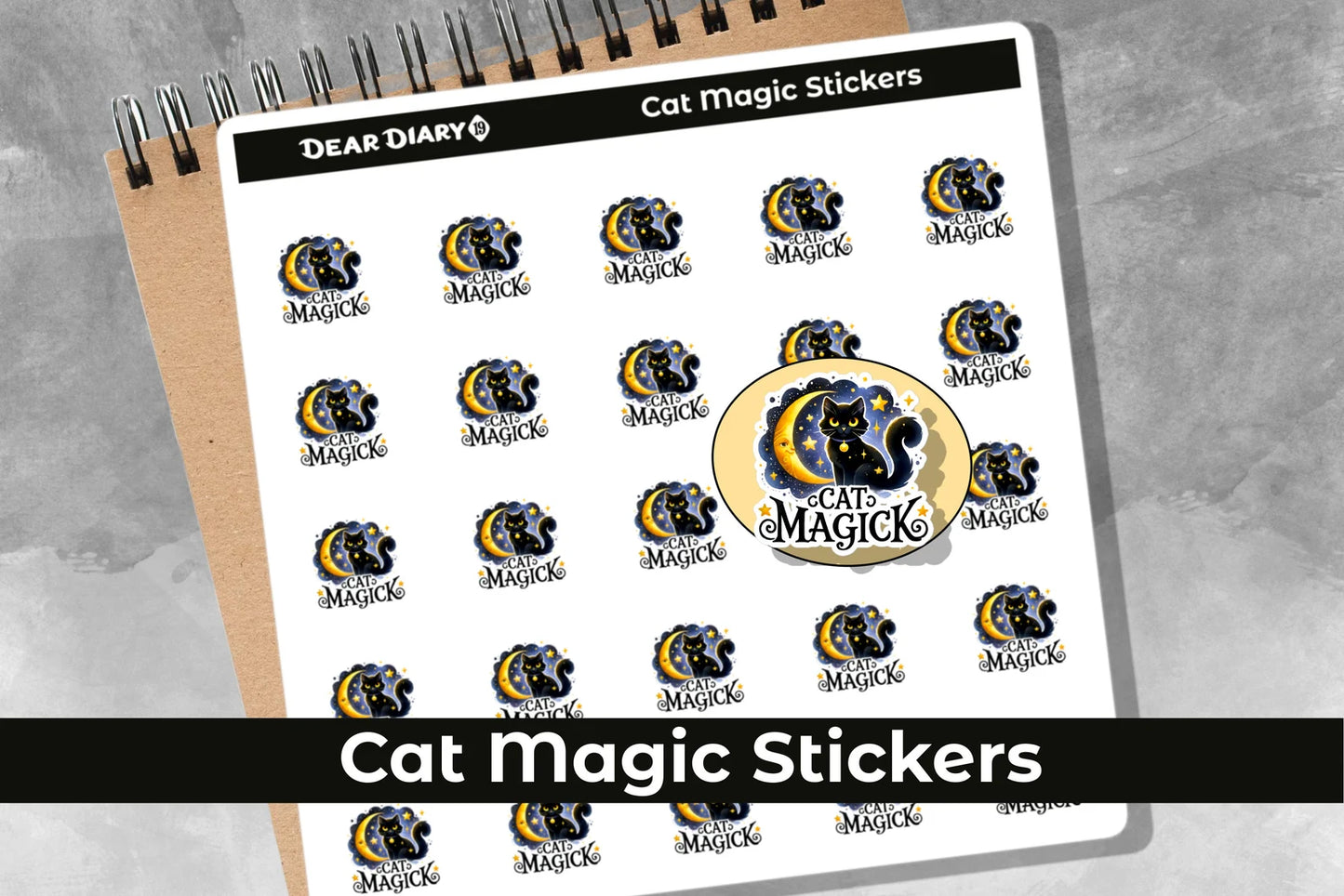 Magic cat planner stickers sheet MACASH