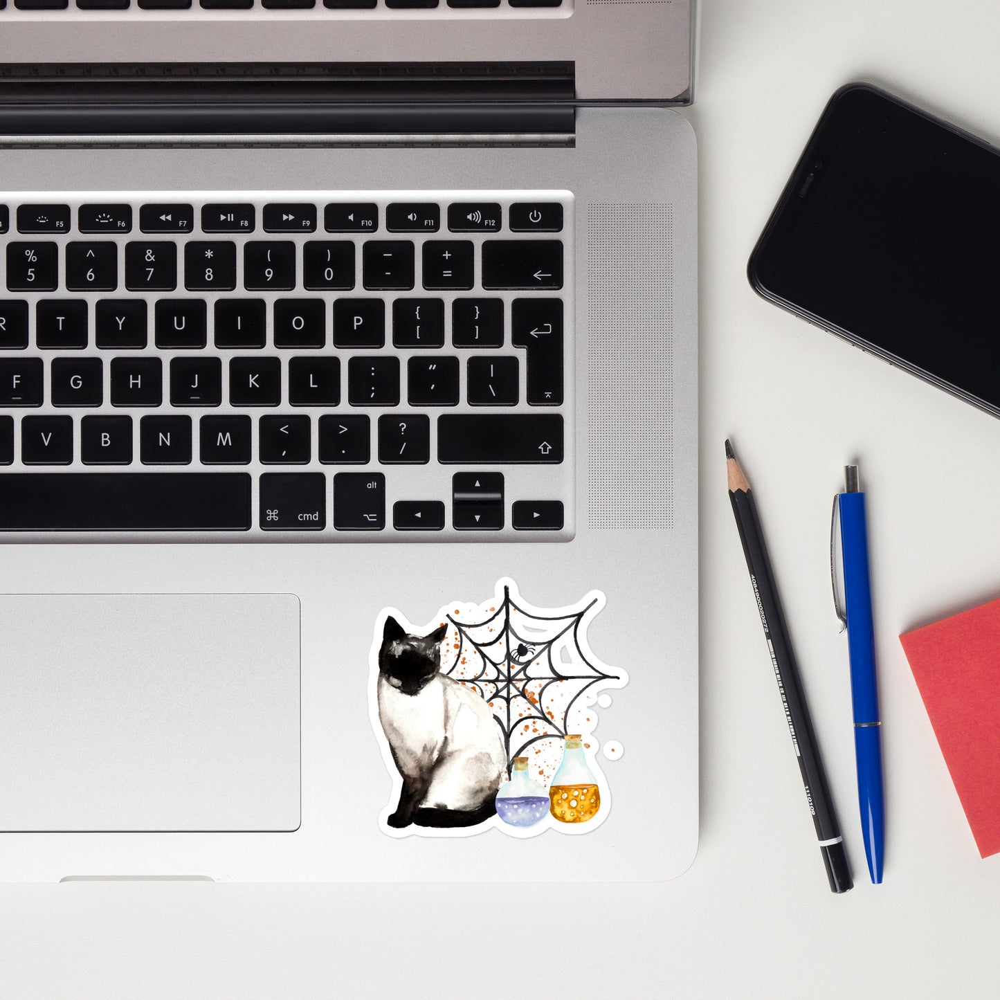 Halloween cat sticker WAHC07