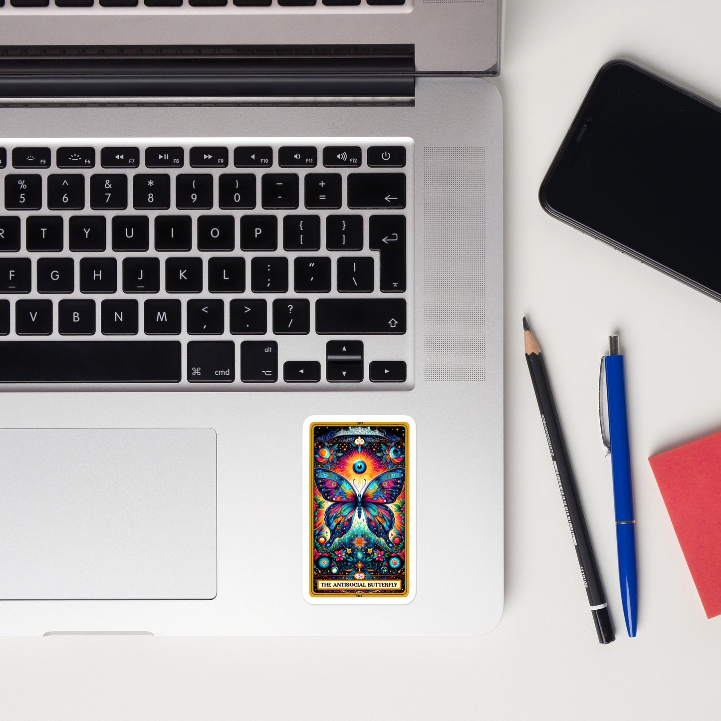 Funny tarot stickers Antisocial Butterfly TF1P12