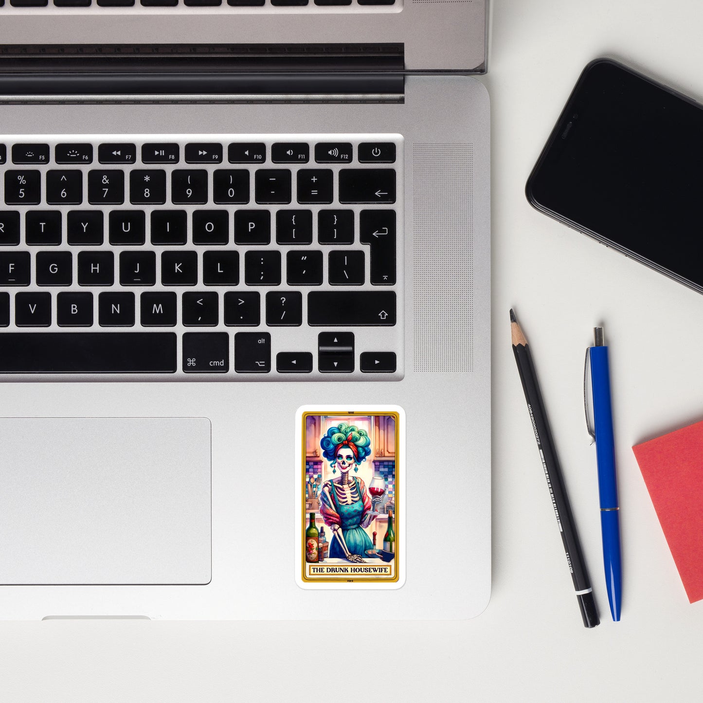 Funny tarot stickers Drunk Housewife TF1P41