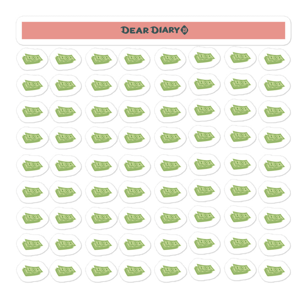 72 Habit tracker money savings planner stickers sheet 5.5'' x 5.5'' - SMSHT01