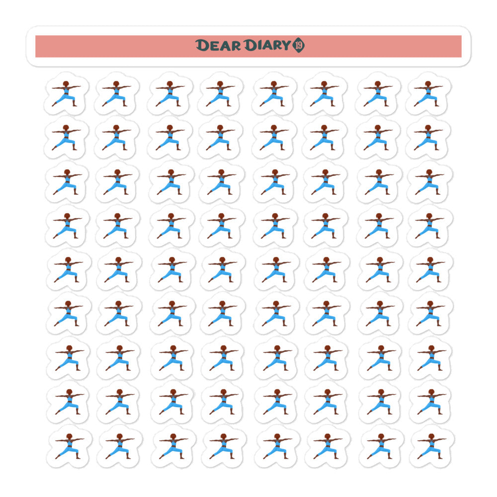 72 Yoga tracker planner stickers sheet 5.5x5.5'' - SYTSH02