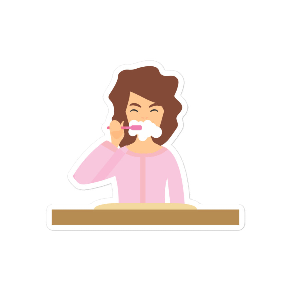 36 Morning Routine Planner stickers sheet Brushing Teeth - MRBT