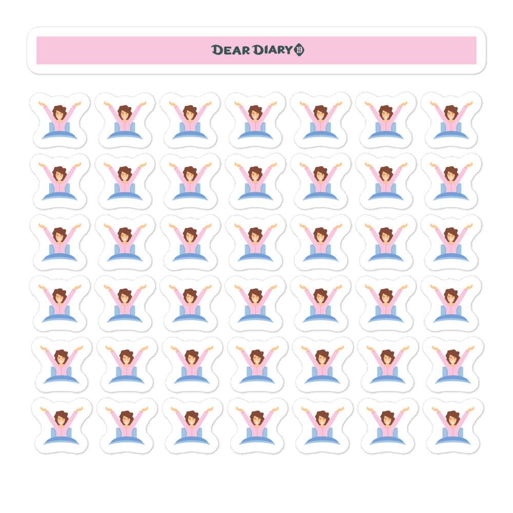 42 Morning Routine Planner stickers sheet Waking Up - MRWA01
