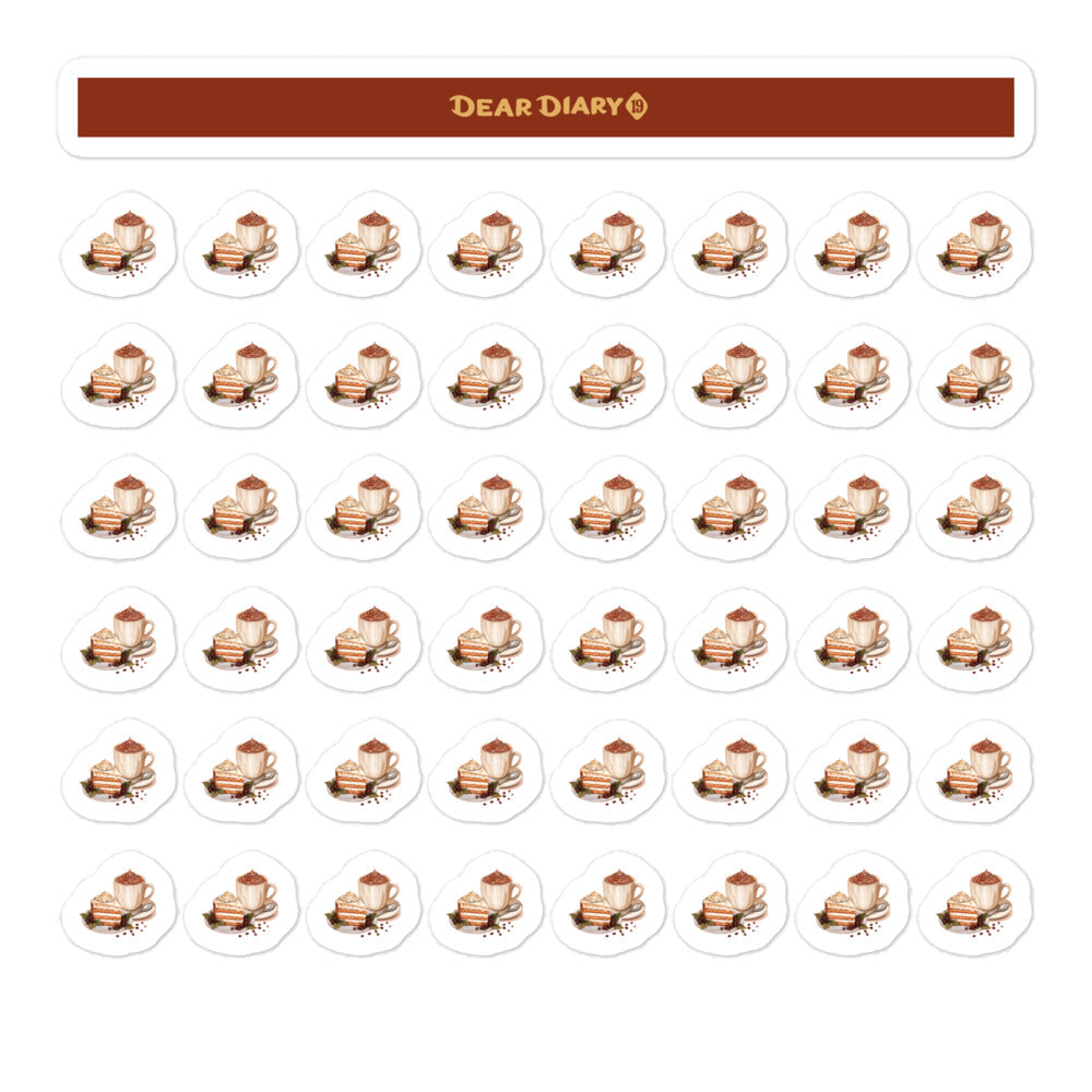 48 Coffee and Cake planner stickers sheet - WCCSH02