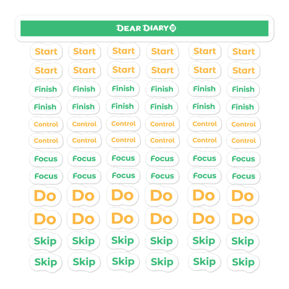 182 Daily ADHD BPD planner stickers pack - ADPA01