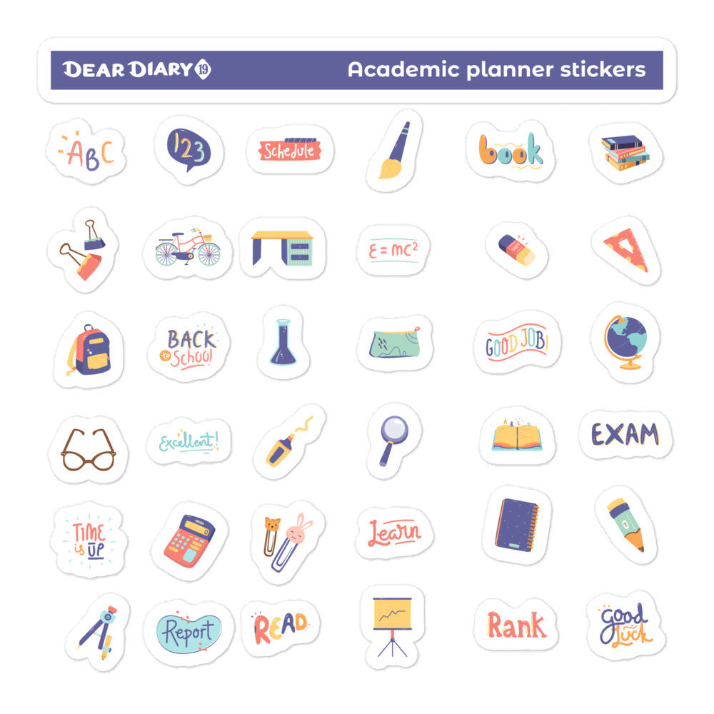126 Academic planner stickers pack - ACPA01