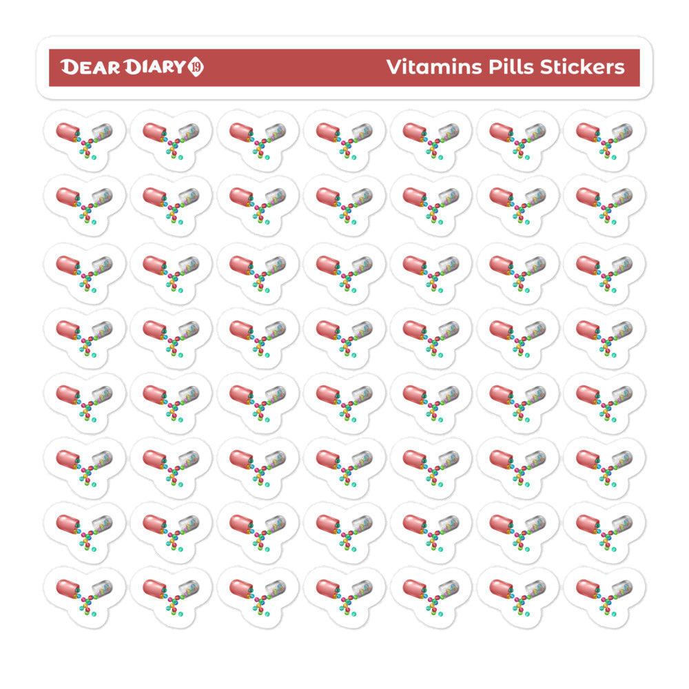 Vitamins planner stickers sheet - TVSH01