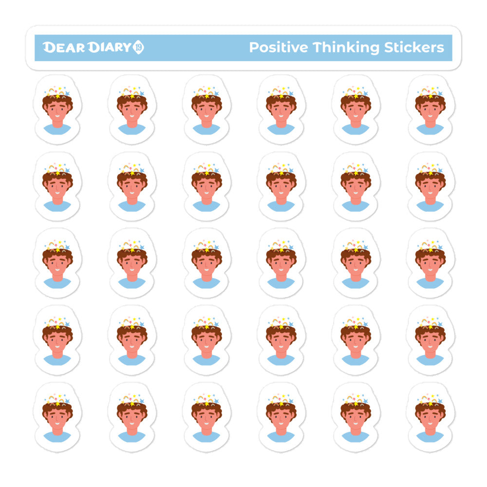 Positive Vibes Thinking Planner Stickers sheet - PTSH01
