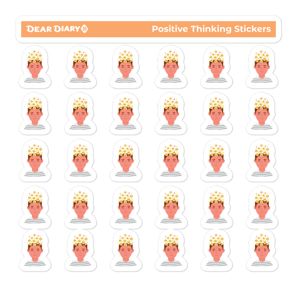 Positive Vibes Thinking Planner Stickers sheet - PTSH02