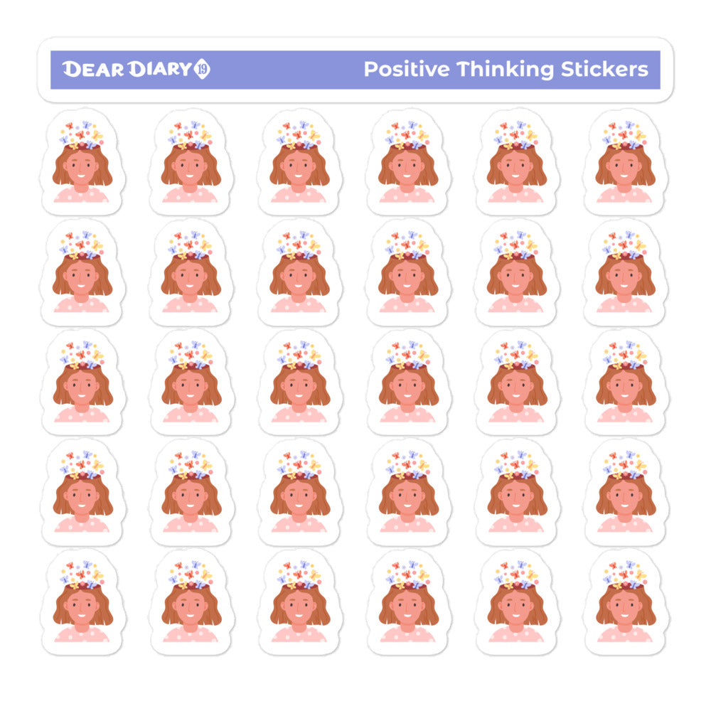 Positive Vibes Thinking Planner Stickers sheet - PTSH04