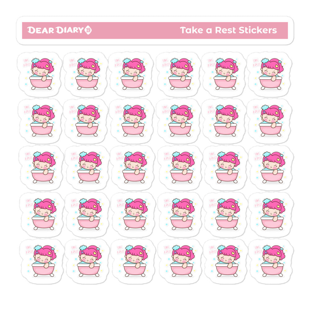 Take a rest relax planner stickers sheet - TRSH01